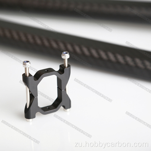 black anodized aluminium square tube clamp hobbycarbon